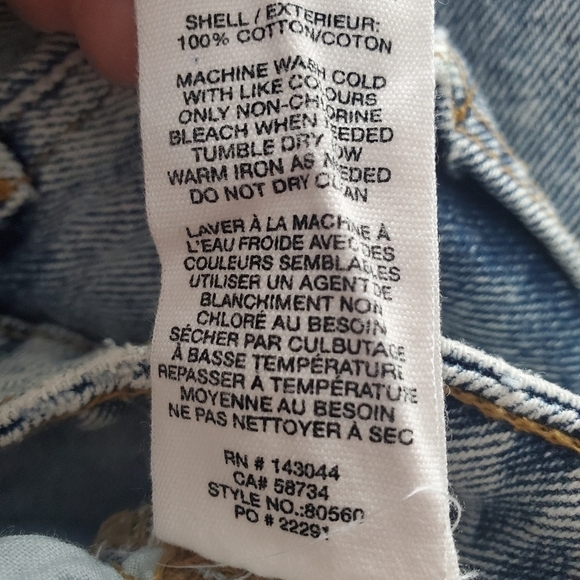 Avec Les Filles Distressed Wide Leg High Rise Cropped Jean Size 28 - Picture 10 of 12